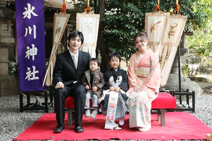 川越氷川神社へ七五三の出張撮影 5歳男の子3