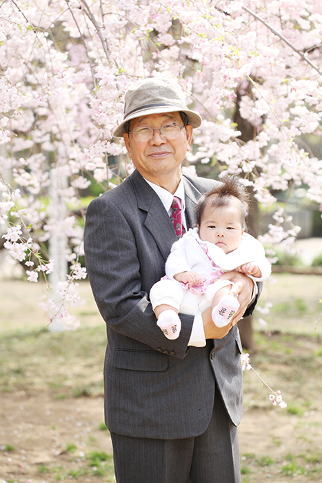 出張撮影KidsPhotoのブログ-桜のお宮参り写真