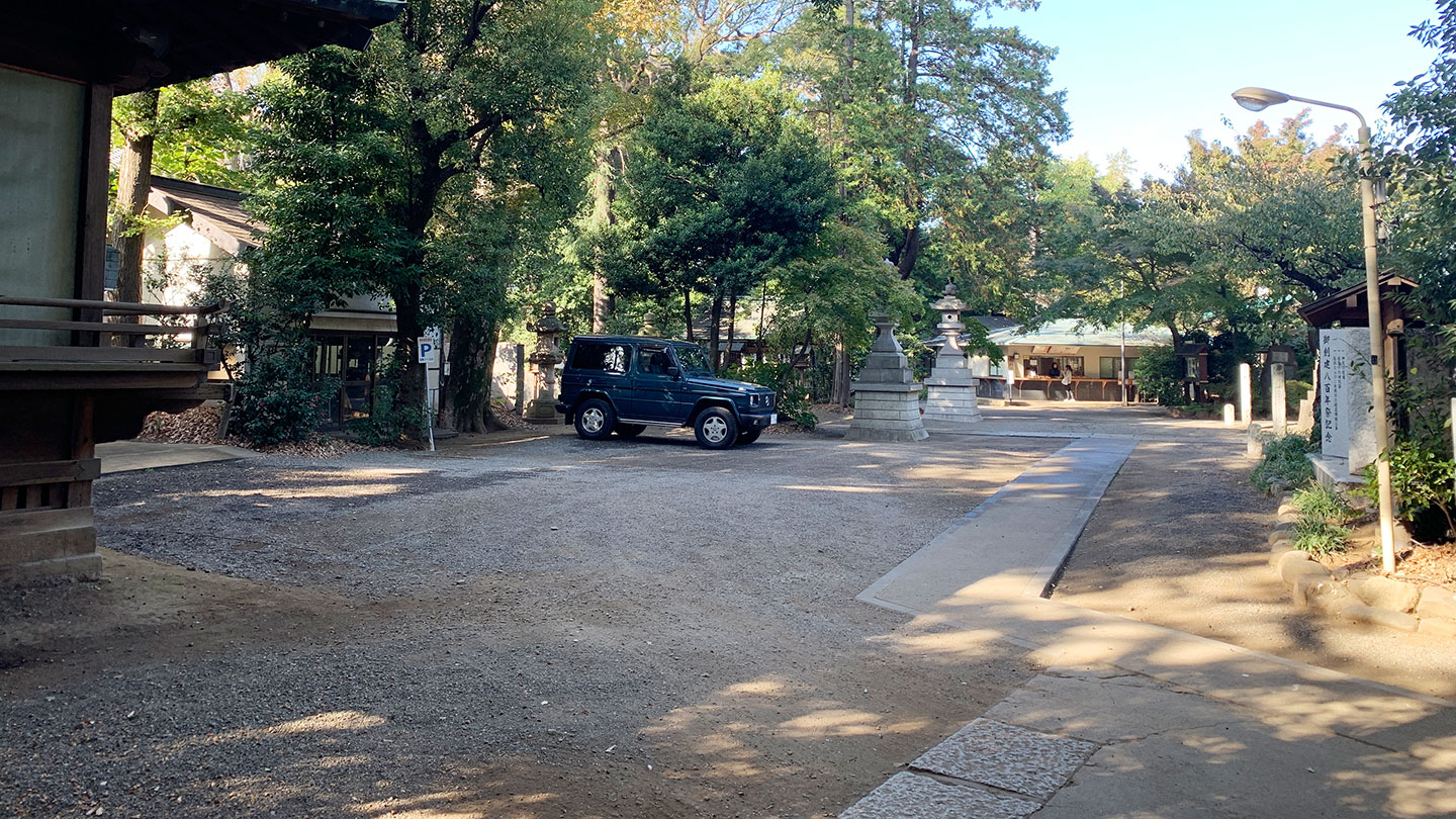 代々木八幡宮の駐車スペース
