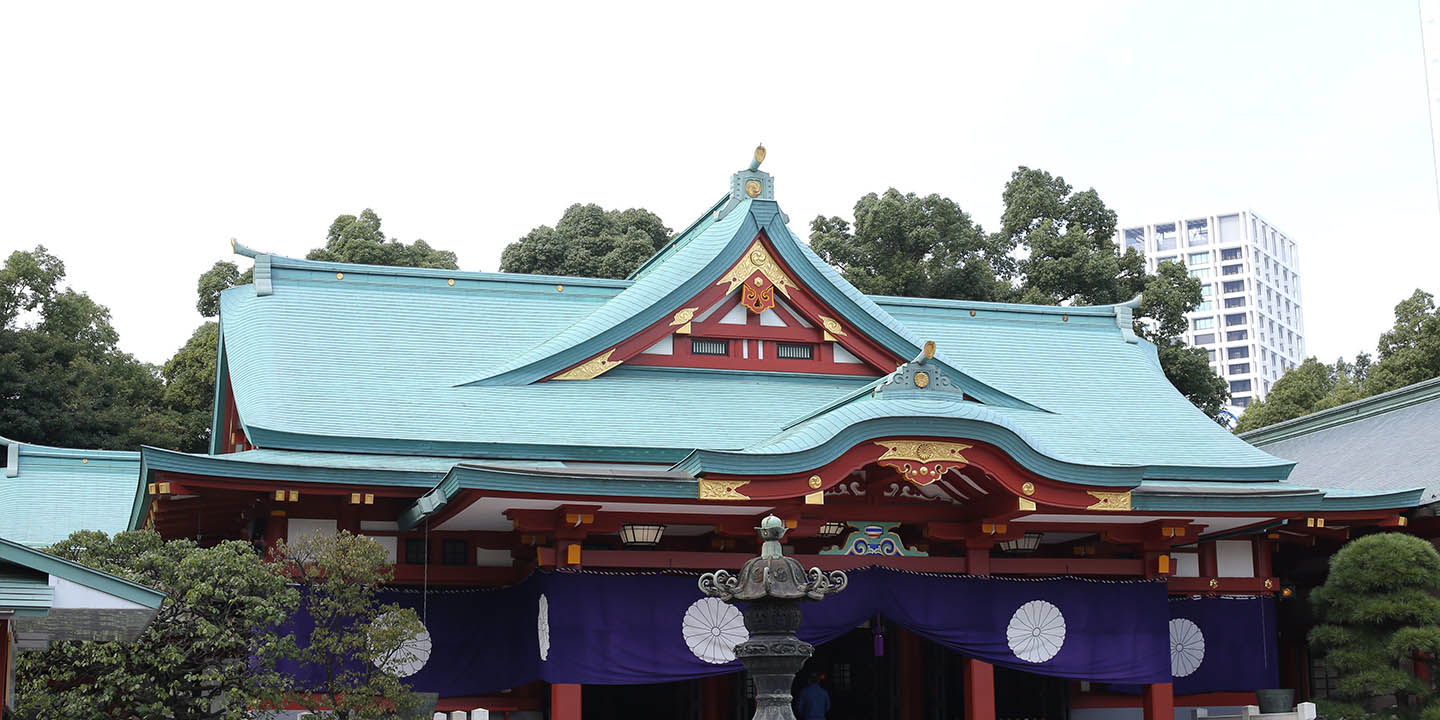 赤坂日枝神社の拝殿(本殿)
