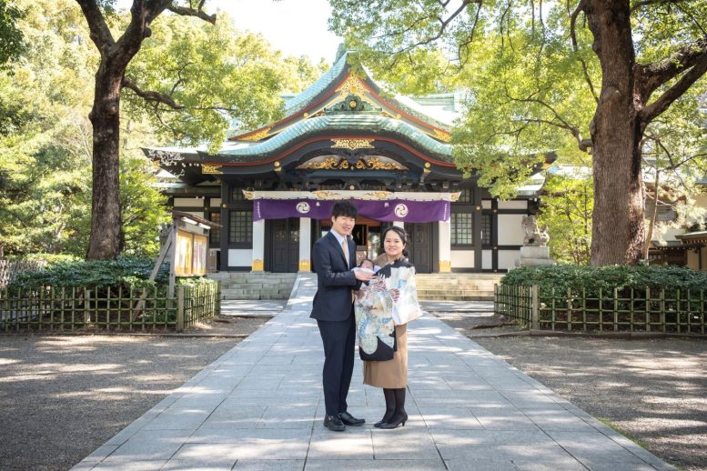 王子神社 男の子のお宮参り写真撮影