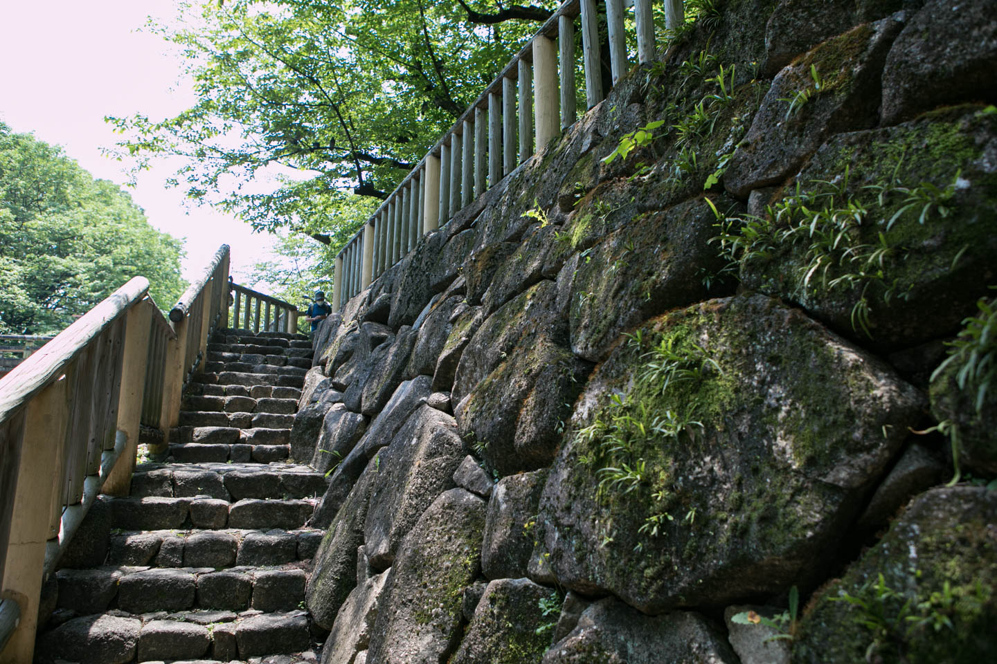 日本の都市公園100選 石積みの壁