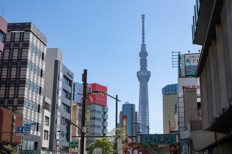 浅草から見える、東京スカイツリー