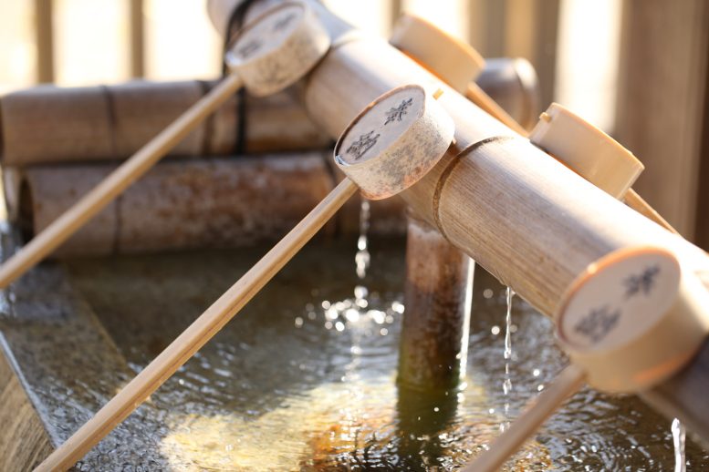 日枝神社水天宮(清瀬市) 手水の柄杓