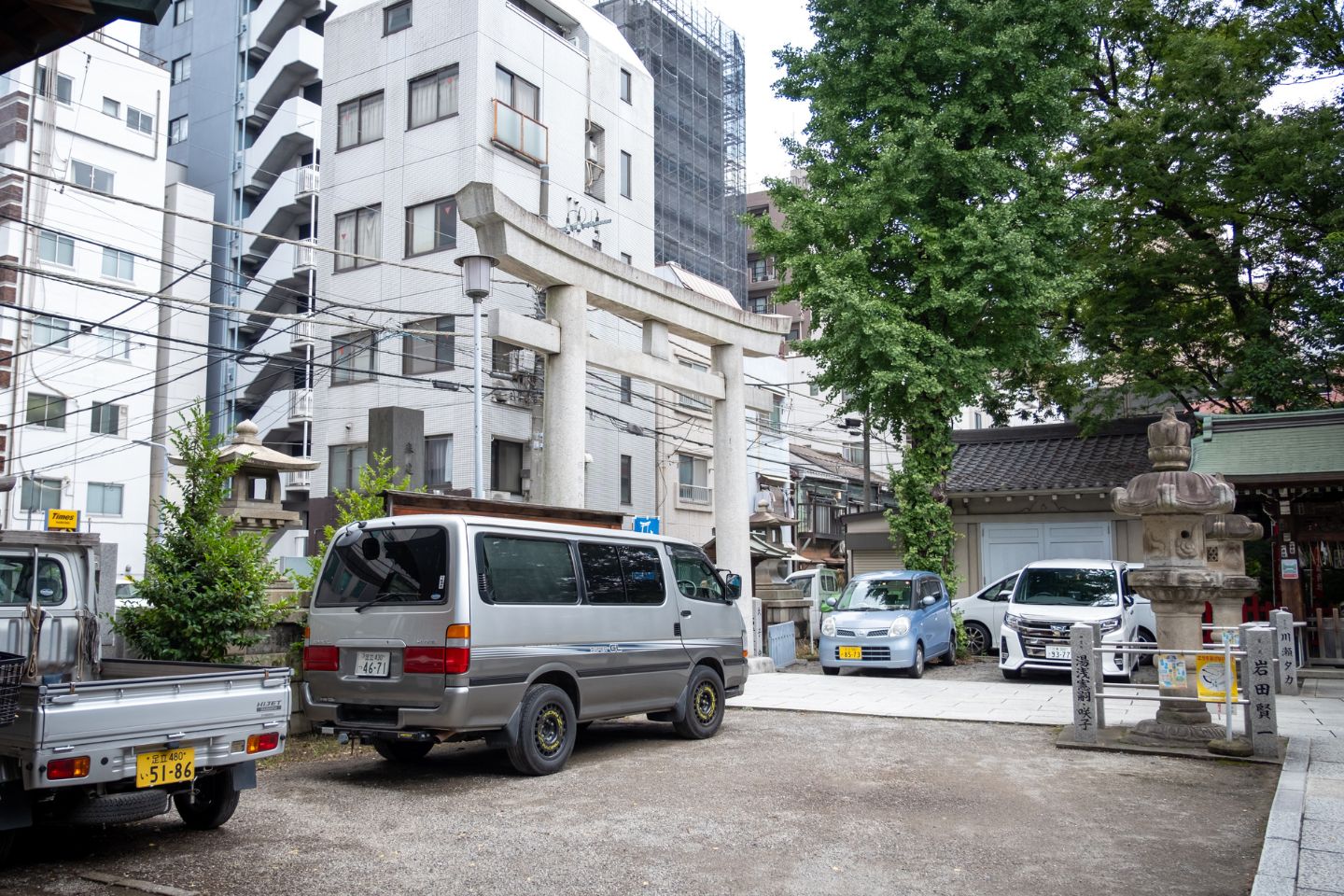 下谷神社 駐車スペース