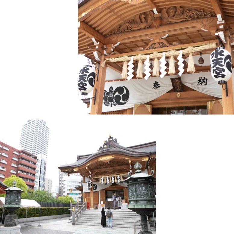 水天宮 本殿(拝殿)と、しめ縄