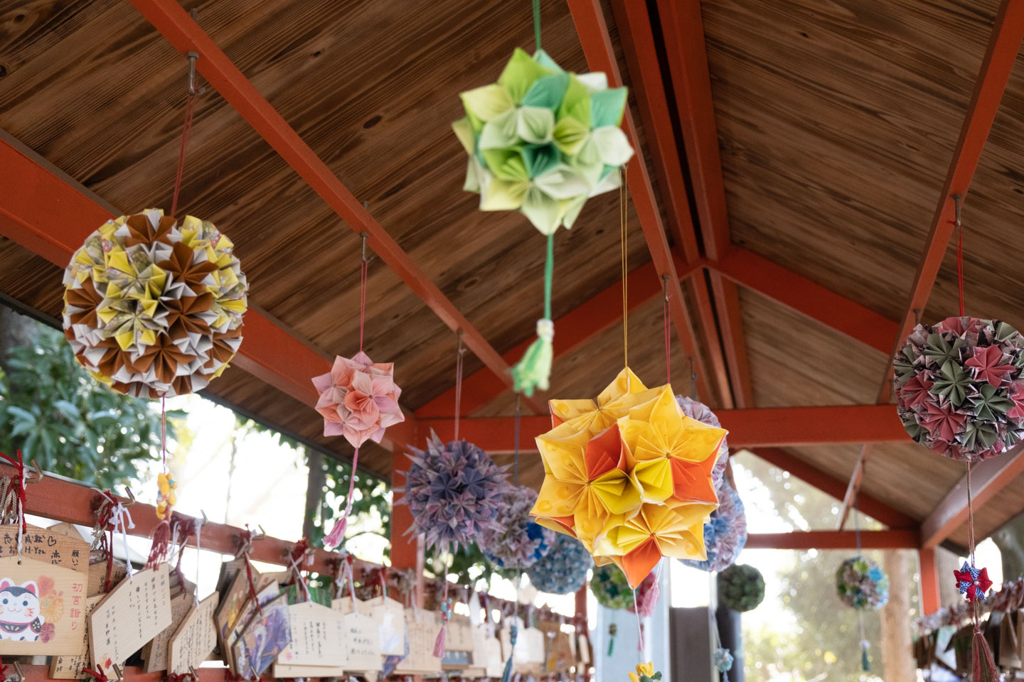 大原神社 折り紙の飾り