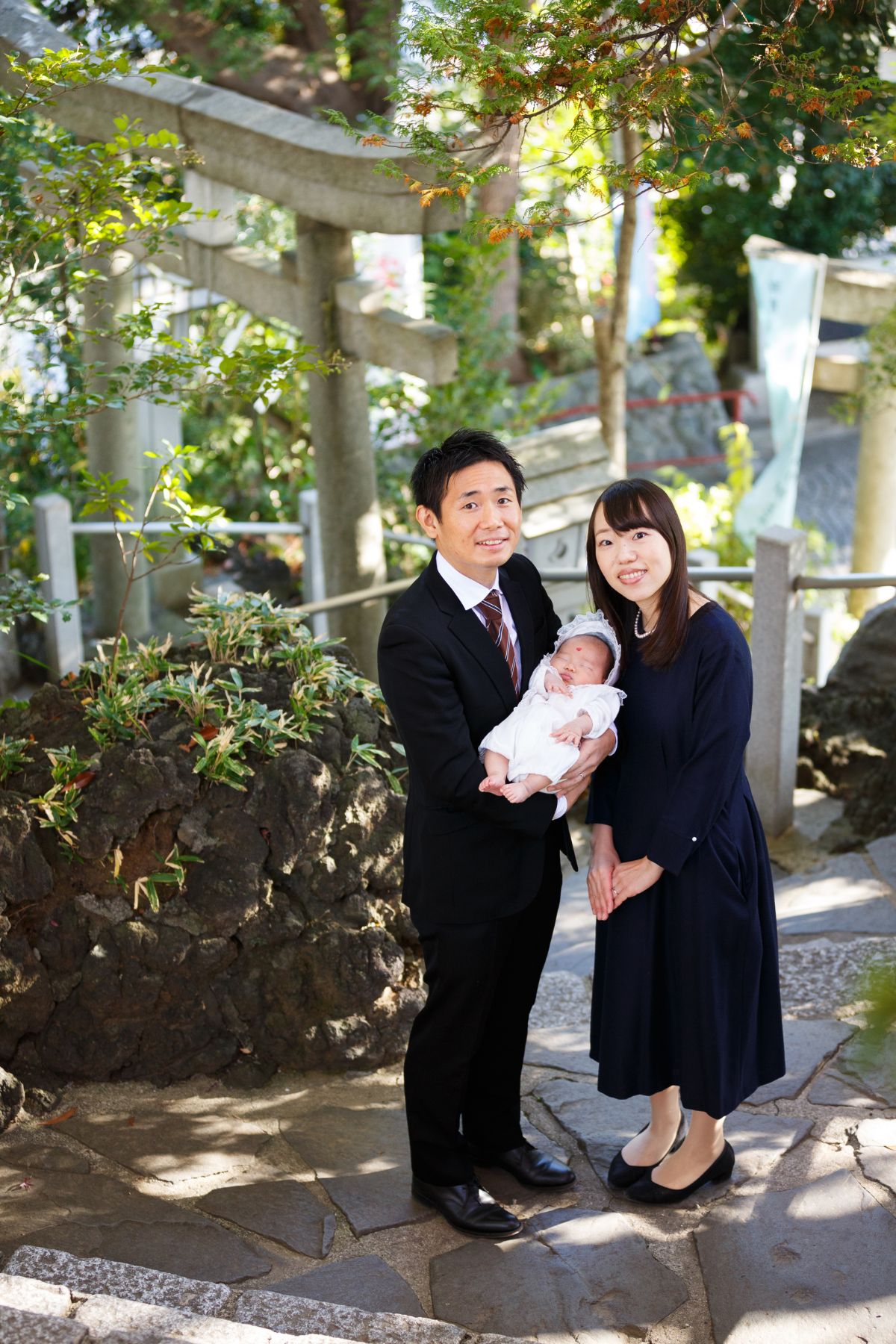 多摩川浅間神社　初宮詣の記念写真