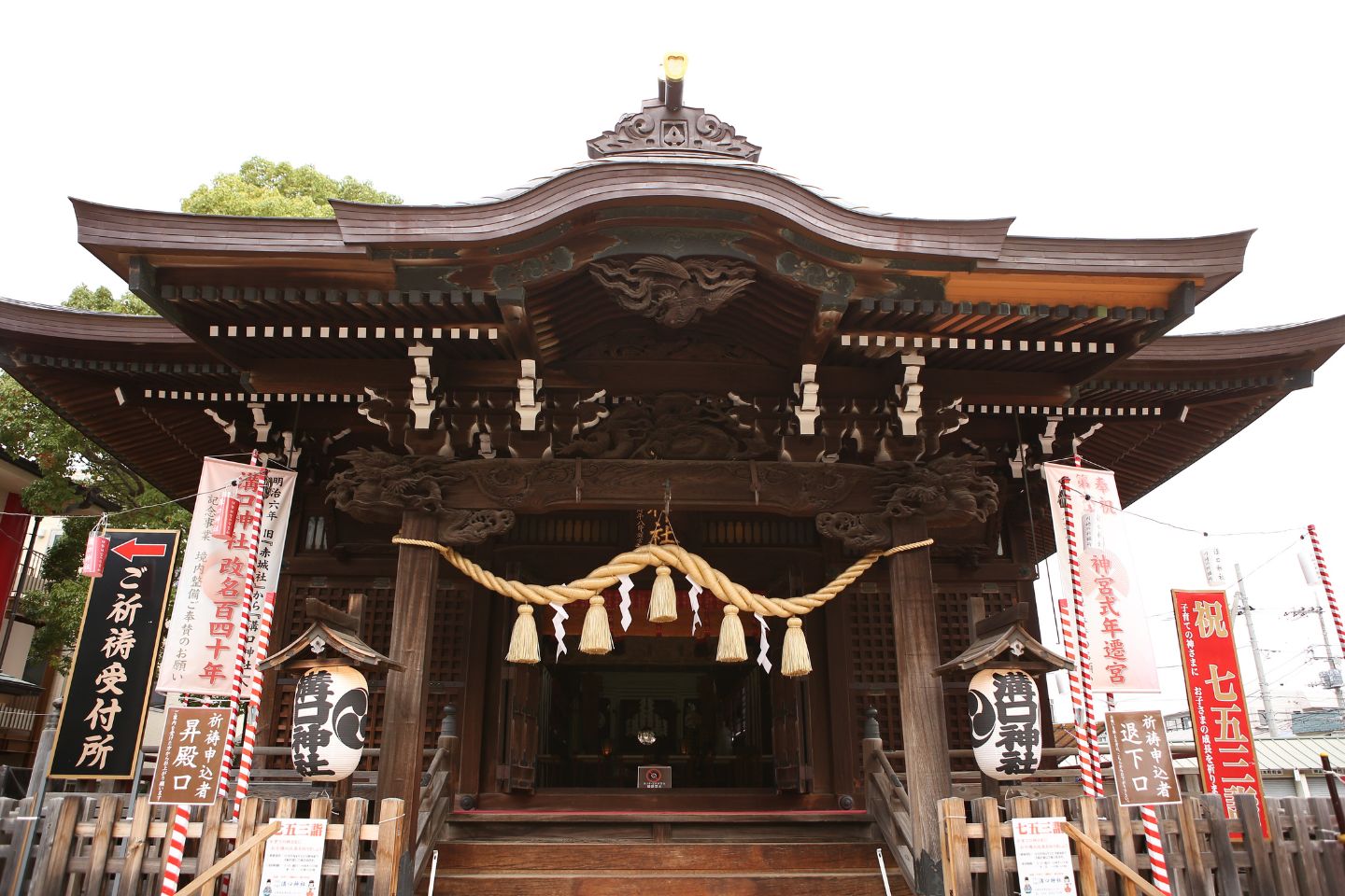 溝口神社の本殿(拝殿)