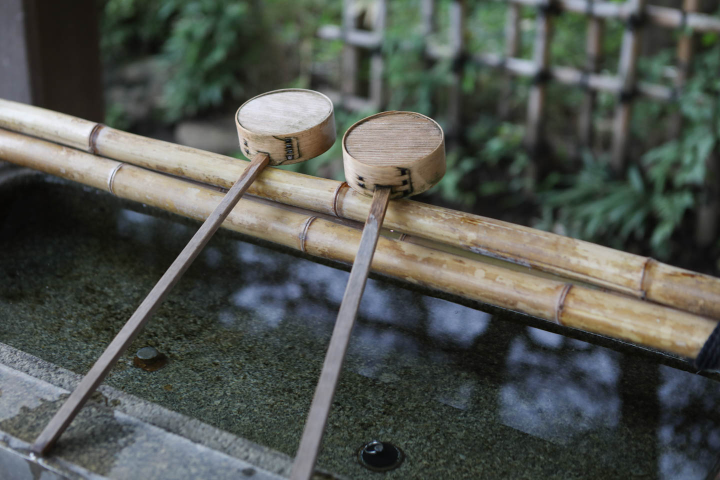 城山熊野神社 手水舎の柄杓