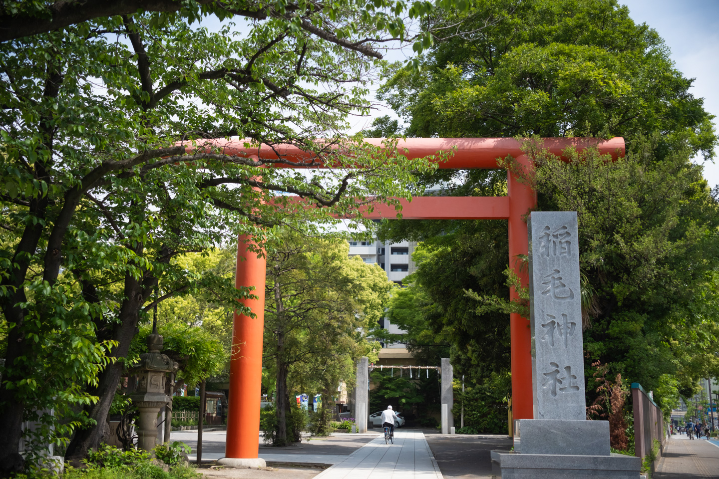川崎稲毛神社 真っ赤な鳥居