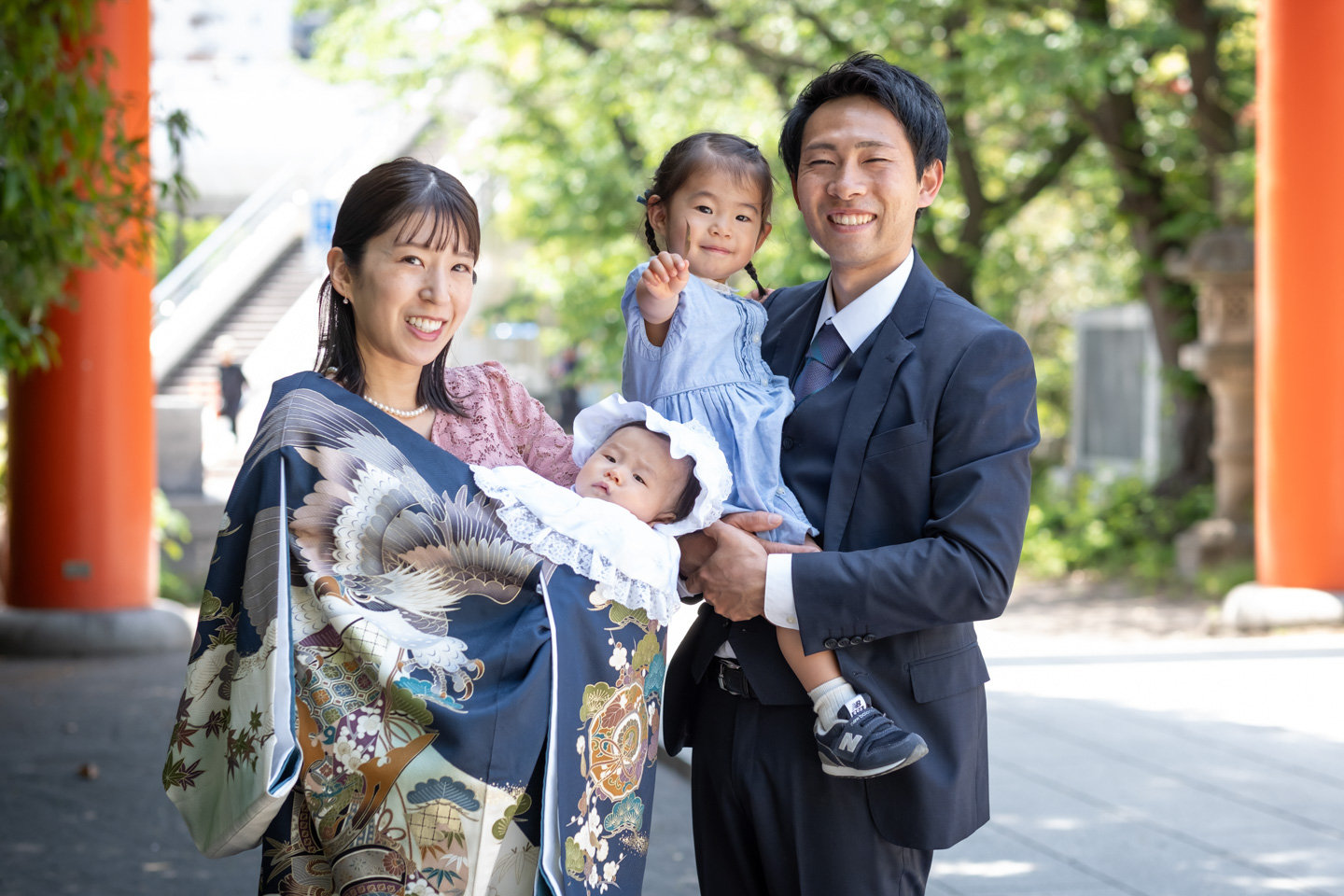 稲毛神社 お宮参りの記念撮影