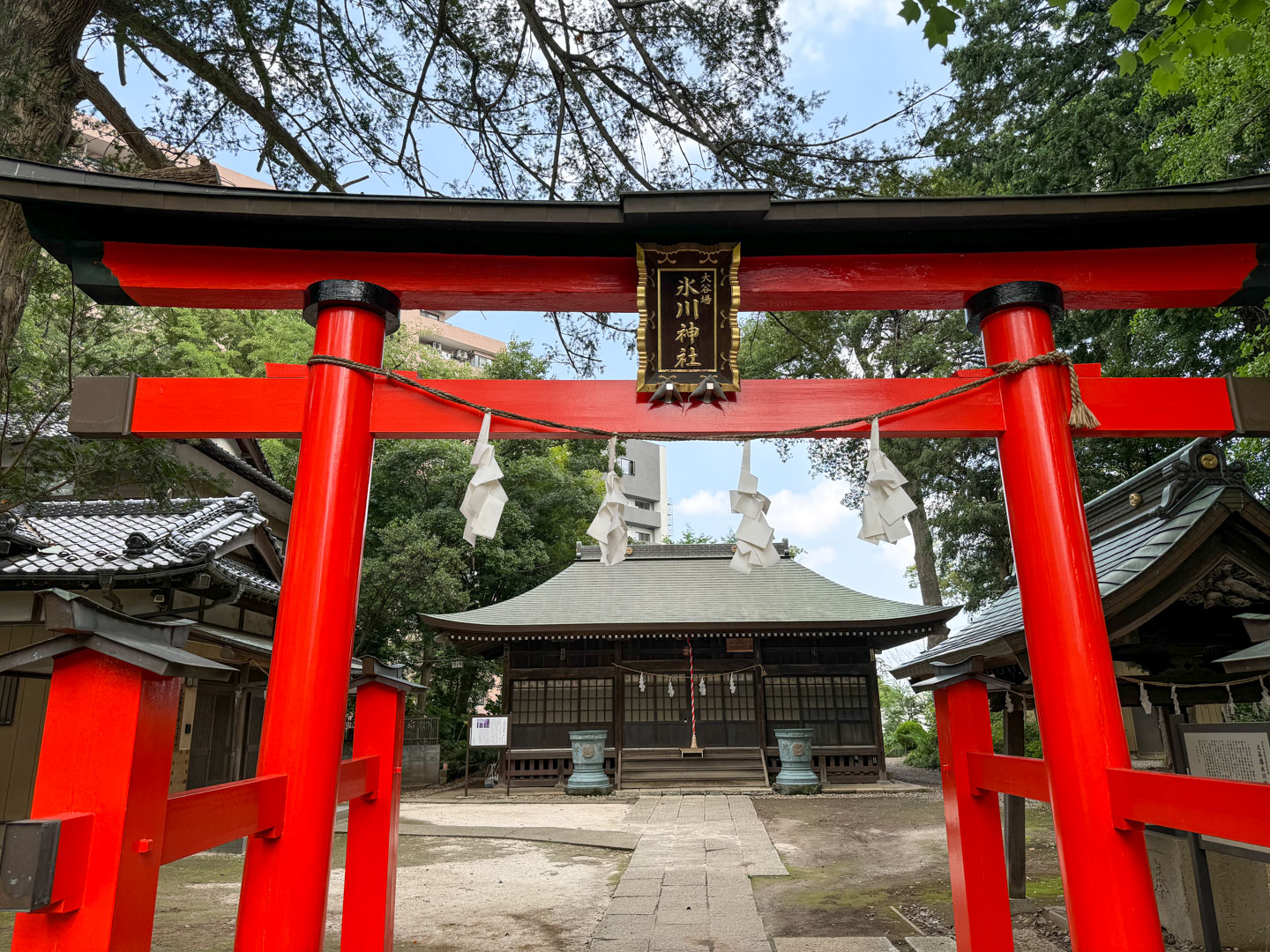 大谷場氷川神社 入口