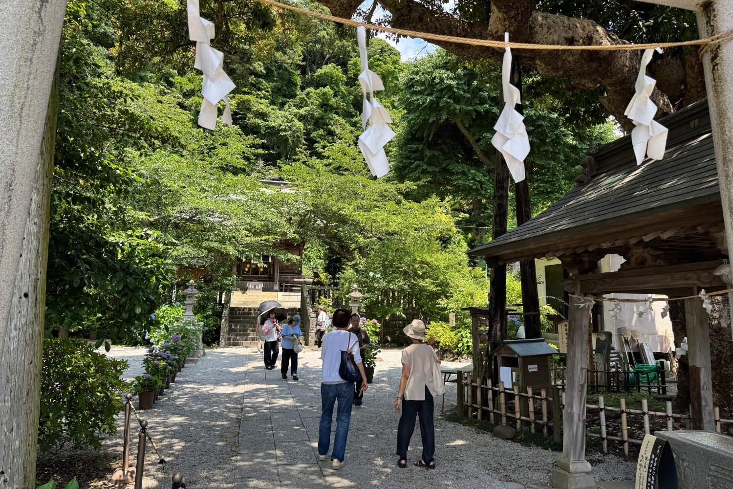 参拝客で賑わう御霊神社